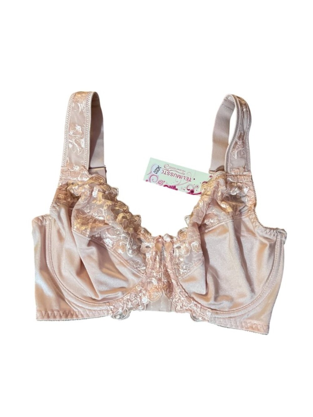 Telimussto Bra 34DDD NEW Pink Lace Underwire Full Coverage